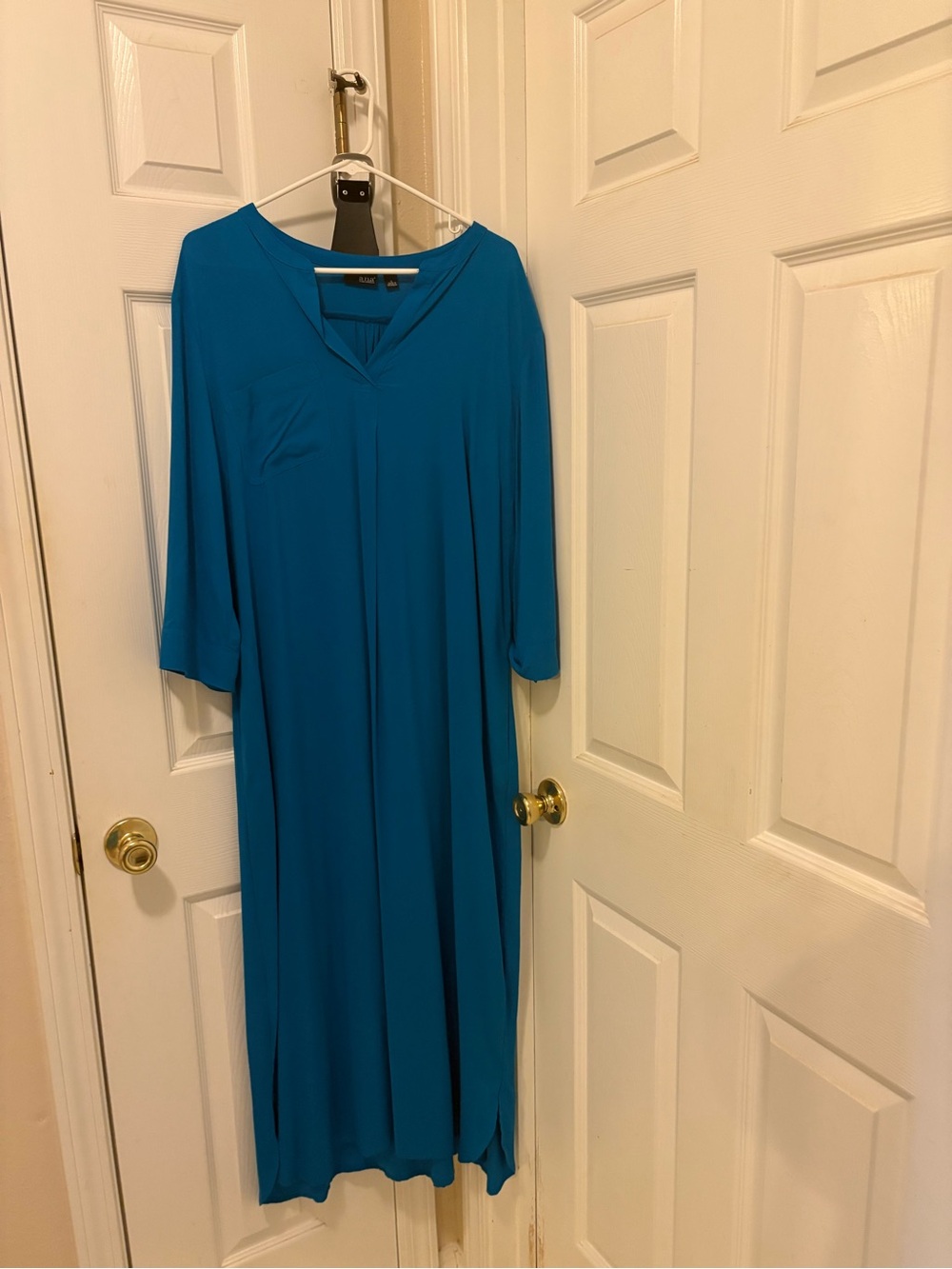 a.n.a Teal V-Neck Maxi Dress